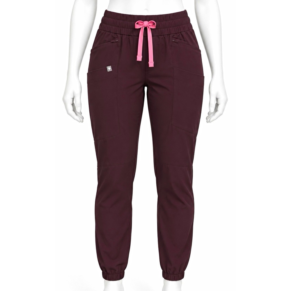 FIGS Women's NEW Technical Collection Scrub Jogger Pants S/P Burgundy
